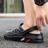 ​Men Flat sandals Summer Clogs EVA Garden Slippers Hole Shoes Beach Platform Sandals Couple Indoor House Soft Bathroom Slides 49 948