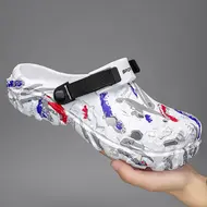 Plus Size 47 Summer Men Sandals Clogs Outdoor Garden Clogs Hole Shoes Male Casual Shoes Water Shoes Comfort Home Soft Slippers 957