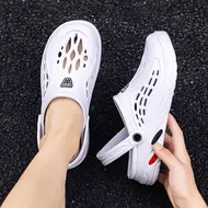 ​Men Flat sandals Summer Clogs EVA Garden Slippers Hole Shoes Beach Platform Sandals Couple Indoor House Soft Bathroom Slides 49 948