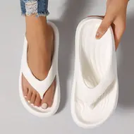 Thick Platform Eva Flip Flops For Women 2025 Summer Clip Toe Non Slip Beach Sandals Woman Comfortable Soft Sole Cloud Slippers 964