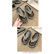 2025 Women Plaid Thong Flip Flops Summer Thick Platform Slides Ladies Non Slip Clip Toe Slippers Soft Casual Outdoor Beach Shoes 929