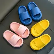 Children Bathroom Slippers Summer Solid Color Anti Slip Soft Sole Kid Slippers 2-8 Years Old Boys and Girls Cute Home Slippers 933