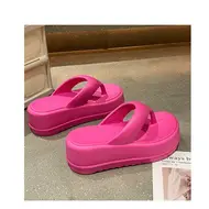 ​Wedges Slippers Women Summer High Heels Flip Flops Fashion Clip Toe Flat Sandals Thick Platform Indoor Beach Shoes Woman Slides 966