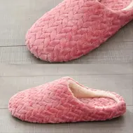 Unisex Fluffy Home Slippers Soft Lightweight Anti Slip Comfortable Indoor Slides for Autumn Winter 965