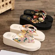 2025 Fashion Women Flip Flops Summer Beach Platform Slippers Casual Outside Wedges Sandals Summer Women Shoes 923
