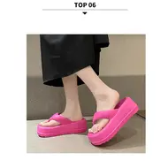 ​Wedges Slippers Women Summer High Heels Flip Flops Fashion Clip Toe Flat Sandals Thick Platform Indoor Beach Shoes Woman Slides 966