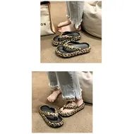 2025 Women Plaid Thong Flip Flops Summer Thick Platform Slides Ladies Non Slip Clip Toe Slippers Soft Casual Outdoor Beach Shoes 929