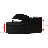 Newest Styel Women Flip Flops Comfortable Summer Casual Flip Flops Women Slippers Beach Style Non-slip Thick Bottom Wedges Shoes 956