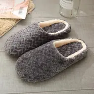 Unisex Fluffy Home Slippers Soft Lightweight Anti Slip Comfortable Indoor Slides for Autumn Winter 965