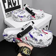 Plus Size 47 Summer Men Sandals Clogs Outdoor Garden Clogs Hole Shoes Male Casual Shoes Water Shoes Comfort Home Soft Slippers 957