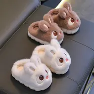 ​2025 New Cute Rabbit Children's Cartoon Winter Slippers Comfortable Warm House Shoes Boys Girls Indoor Home Fluffy Slippers 928