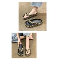 2025 Women Plaid Thong Flip Flops Summer Thick Platform Slides Ladies Non Slip Clip Toe Slippers Soft Casual Outdoor Beach Shoes 929