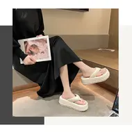 ​Wedges Slippers Women Summer High Heels Flip Flops Fashion Clip Toe Flat Sandals Thick Platform Indoor Beach Shoes Woman Slides 966