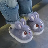 ​2025 New Cute Rabbit Children's Cartoon Winter Slippers Comfortable Warm House Shoes Boys Girls Indoor Home Fluffy Slippers 928