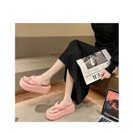 ​Wedges Slippers Women Summer High Heels Flip Flops Fashion Clip Toe Flat Sandals Thick Platform Indoor Beach Shoes Woman Slides 966
