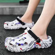 Plus Size 47 Summer Men Sandals Clogs Outdoor Garden Clogs Hole Shoes Male Casual Shoes Water Shoes Comfort Home Soft Slippers 957