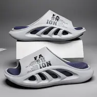 EVA Soft Sole Male Slides New Summer Men's Slippers Breathable Hollow Beach Sandals Light Comfortable Indoor Flip Flop 990