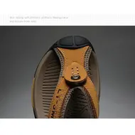 Genuine Cow Leather Shoes Men Sandals Mens Flip Flops Men's Casual Shoes Classic Massage Beach Slippers Anti-slip Summer 994