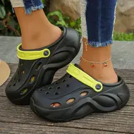 Women's Fashion Chunky Platform Sandals 2025 Summer Thick Sole eva Clogs Garden Shoes for Women Outdoor Non Slip Beach Slippers 969