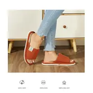 Home Linen Slippers For Men In Spring&Autumn Comfortable Bedroom Open-toed&Breathable Slippers Men's & Women's Shoes 995