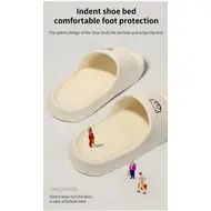 Printting Cute Bear Women Slippers Summer Indoor Soft Cartoon Sandals Bathroom Anti-slip Outdoor Comfy Men Leisure Shoes Couple 1021