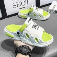 Hot Sale Men Slippers EVA Soft-Soled Men Sandals Outdoor Non-slip Beach Shoes Fashion Lightweight Flip Flops Men Platform Shoes 1001