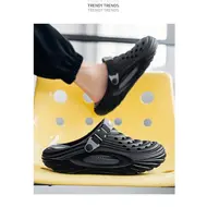 Large Size Men's Slippers Anti-Slip Odor-Resistant Operating Room Cap-Toe Clog Shoes Thick Bottom Sensation Beach Sandals 1003