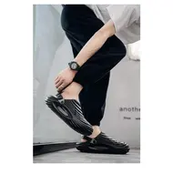 Large Size Men's Slippers Anti-Slip Odor-Resistant Operating Room Cap-Toe Clog Shoes Thick Bottom Sensation Beach Sandals 1003