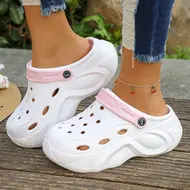Women's Fashion Chunky Platform Sandals 2025 Summer Thick Sole eva Clogs Garden Shoes for Women Outdoor Non Slip Beach Slippers 969