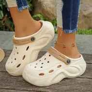 Women's Fashion Chunky Platform Sandals 2025 Summer Thick Sole eva Clogs Garden Shoes for Women Outdoor Non Slip Beach Slippers 969