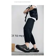 Large Size Men's Slippers Anti-Slip Odor-Resistant Operating Room Cap-Toe Clog Shoes Thick Bottom Sensation Beach Sandals 1003