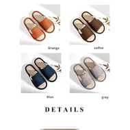 Home Linen Slippers For Men In Spring&Autumn Comfortable Bedroom Open-toed&Breathable Slippers Men's & Women's Shoes 995