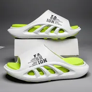 EVA Soft Sole Male Slides New Summer Men's Slippers Breathable Hollow Beach Sandals Light Comfortable Indoor Flip Flop 990