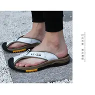 Genuine Cow Leather Shoes Men Sandals Mens Flip Flops Men's Casual Shoes Classic Massage Beach Slippers Anti-slip Summer 994
