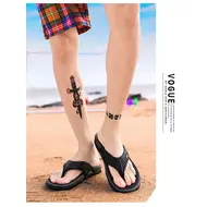 Flip Flops for Men Summer Breathable Beach Shoes Sandals Men Luxury Flip Flops Breathable Plus Big Size Men Slippers 46 1005