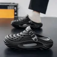 Large Size Men's Slippers Anti-Slip Odor-Resistant Operating Room Cap-Toe Clog Shoes Thick Bottom Sensation Beach Sandals 1003