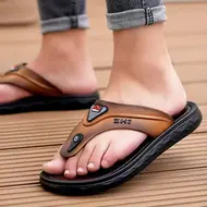 House Beach Walk Around Home Flip Flops Platform Outdoor Indoor Sandals Man Slippers for Men Comfort Shoes Clappers 2025 Fashion 1002