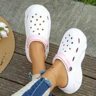 Women's Fashion Chunky Platform Sandals 2025 Summer Thick Sole eva Clogs Garden Shoes for Women Outdoor Non Slip Beach Slippers 969