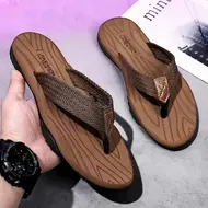 Men's Women Striped Flip-flops Summer Indoor Outdoor Lightweight Comfortable Non-slip Street Walking Beach Vacation Slides 1014