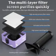 Lanrui L03 Powerful Desktop Smoke Purifier for PCB Soldering Repair 982