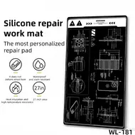 Wylie WL-181 27-inch Heat Insulating Repair Silicone Mat for Mobile Phone / Tablet 981