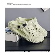 Large Size Men's Slippers Anti-Slip Odor-Resistant Operating Room Cap-Toe Clog Shoes Thick Bottom Sensation Beach Sandals 1003