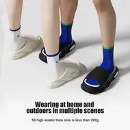 Platform Soft Eva Slippers Women Men Fashion Flip Flops Unisex Home Shoe Bathroom Non-Slip Slides Indoor Outdoor Sandals 1020