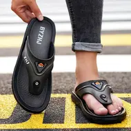 House Beach Walk Around Home Flip Flops Platform Outdoor Indoor Sandals Man Slippers for Men Comfort Shoes Clappers 2025 Fashion 1002