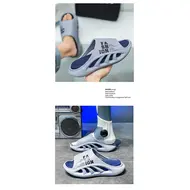 EVA Soft Sole Male Slides New Summer Men's Slippers Breathable Hollow Beach Sandals Light Comfortable Indoor Flip Flop 990