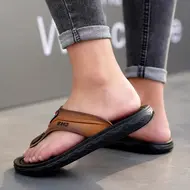 House Beach Walk Around Home Flip Flops Platform Outdoor Indoor Sandals Man Slippers for Men Comfort Shoes Clappers 2025 Fashion 1002