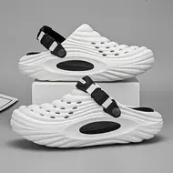 Large Size Men's Slippers Anti-Slip Odor-Resistant Operating Room Cap-Toe Clog Shoes Thick Bottom Sensation Beach Sandals 1003