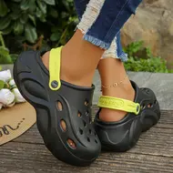 Women's Fashion Chunky Platform Sandals 2025 Summer Thick Sole eva Clogs Garden Shoes for Women Outdoor Non Slip Beach Slippers 969