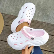Women's Fashion Chunky Platform Sandals 2025 Summer Thick Sole eva Clogs Garden Shoes for Women Outdoor Non Slip Beach Slippers 969