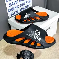 EVA Soft Sole Male Slides New Summer Men's Slippers Breathable Hollow Beach Sandals Light Comfortable Indoor Flip Flop 990